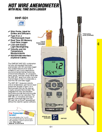 Thumbnail of document Data Sheet - HHF-SD1 Hot Wire Anemometer w/Real Time Data Logger